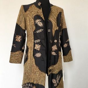 Anage Black Appliqué Jacket Beaded & Embroidered